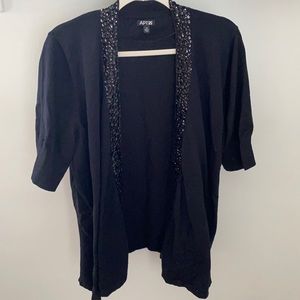 Black Sequin Cardigan
